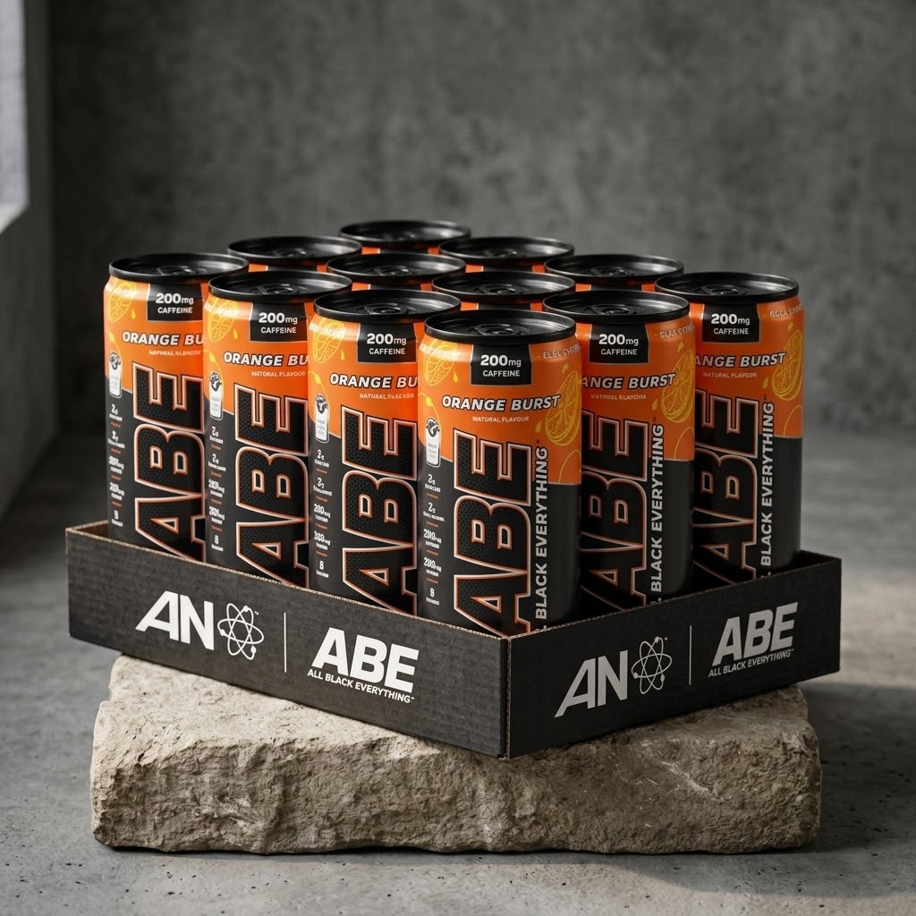 ABE Energy + Performance Cans, Orange Burst - 12 x 330 ml.