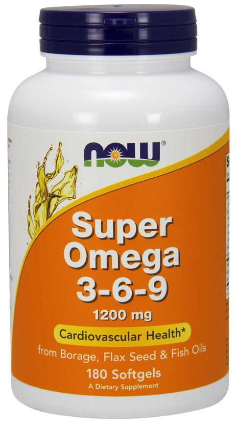 NOW Foods Super Omega 3-6-9, 1200mg - 180 softgels