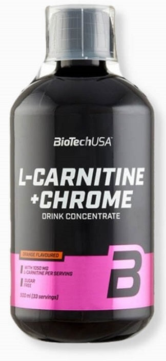 BioTechUSA L-Carnitine + Chrome, Orange - 500 ml