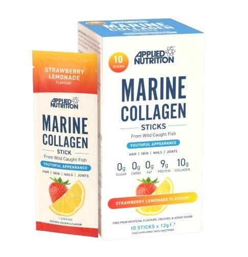 Applied Nutrition Marine Collagen Sticks, Strawberry Lemonade - 10 x 12g