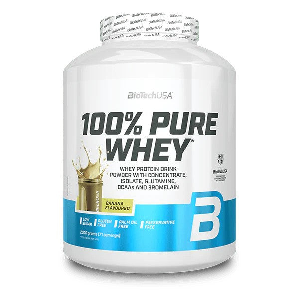 BioTechUSA 100% Pure Whey, Banana - 2000g