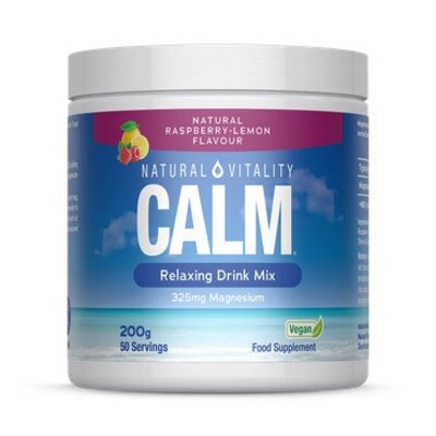 Natural Vitality Calm Relaxing Drink Mix, Natural Raspberry-Lemon - 200g