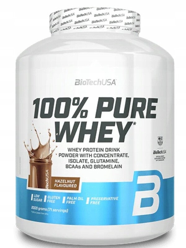 BioTechUSA 100% Pure Whey, Hazelnut - 2000g