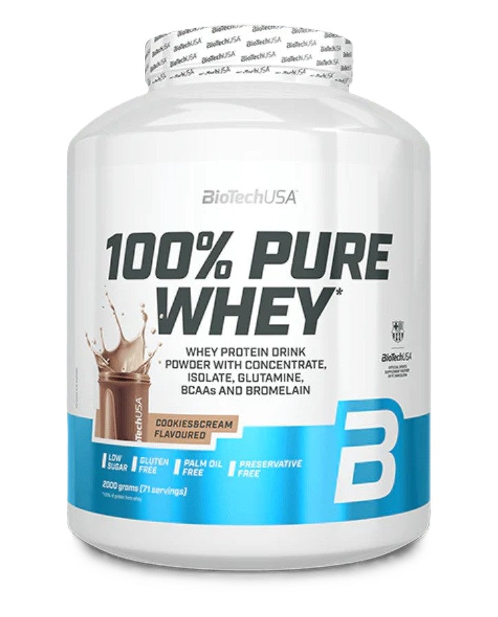 BioTechUSA 100% Pure Whey, Cookies & Cream - 2000g