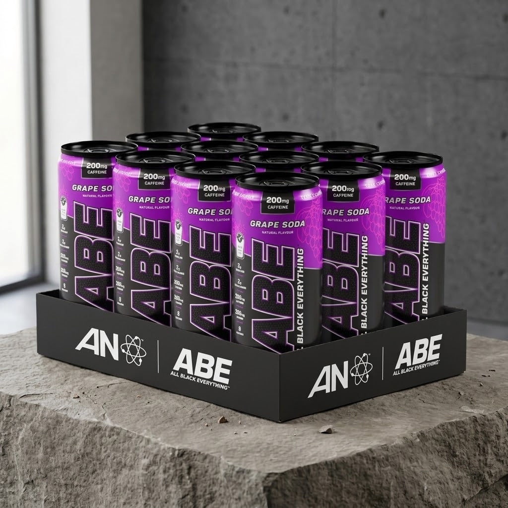 ABE Energy + Performance Cans, Grape Soda - 12 x 330 ml.